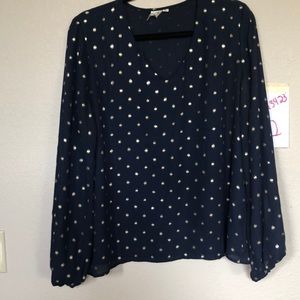 Kaileigh gold dot blouse